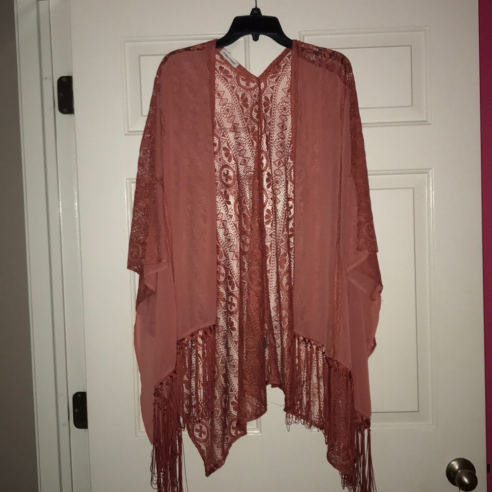 EUC Maurices Kimono Shrug Lace Plus One Size